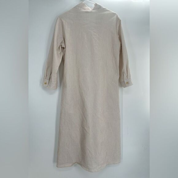 Max & Moi Paris Beige Striped Dress V-Neck Size EUR 40 US L - Picture 7 of 10